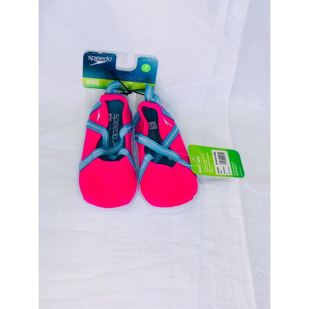 Speedo Toddler Girls' Mary Jane Water Shoes - Turquoise/Pink